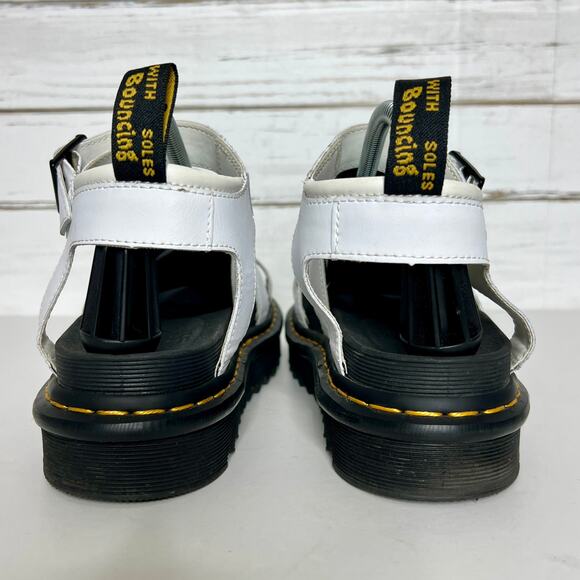 Dr. Martens Blaire White Leather Sandal Shoe Size 9 - Picture 4 of 10